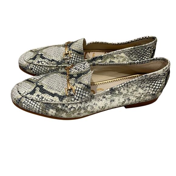 Sam Edelman Womens Snake Print Loafers 8.5M Comfort Shoes Luxury Designer - Picture 1 of 8